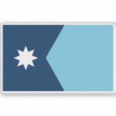Die neue Flagge des Bundesstaates Minnesota Aufkleber (Vorderseite)
