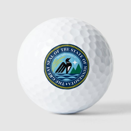 Die neue Flagge des Bundesstaates Minnesota Golfball (Vorderseite)