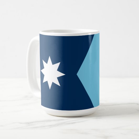 Die neue Flagge des Bundesstaates Minnesota Kaffeetasse (Vorderseite Links)