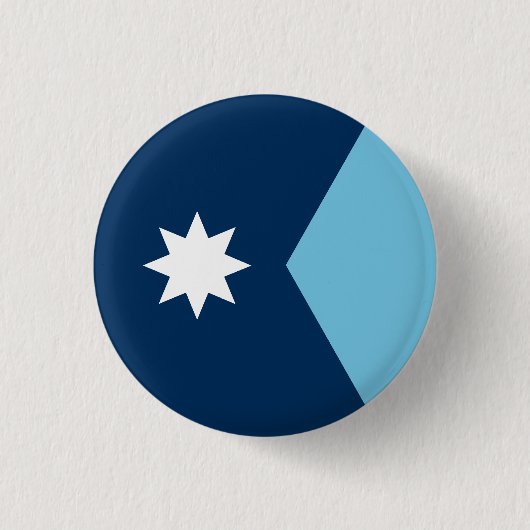 Die neue Flagge des Bundesstaates Minnesota (Neuge Button (Vorderseite)