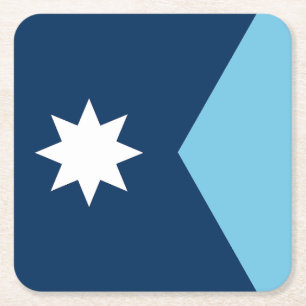 Die neue Flagge des Bundesstaates Minnesota Rechteckiger Pappuntersetzer
