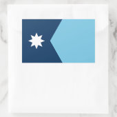 Die neue Flagge des Minnesota-Staat (Neugestaltung Rechteckiger Aufkleber (Tasche)