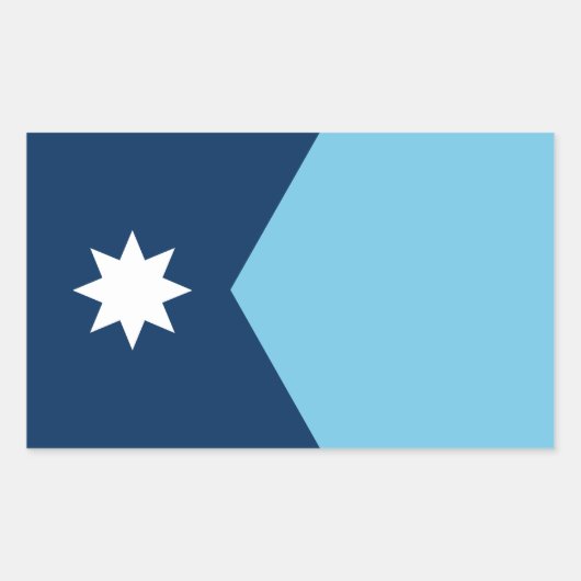 Die neue Flagge des Minnesota-Staat (Neugestaltung Rechteckiger Aufkleber (Vorderseite)