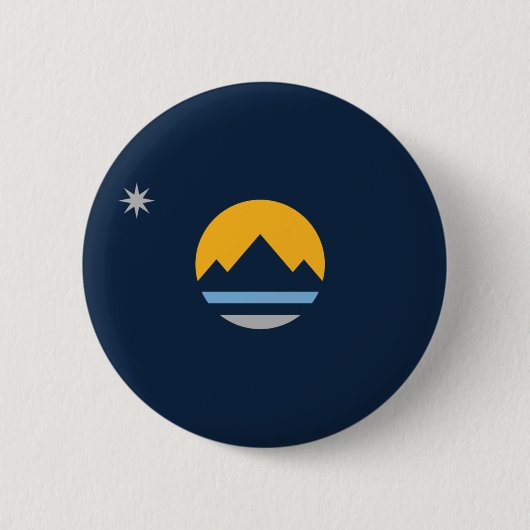 Die neue Flagge von Reno, Nevada Button (Vorderseite)