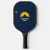 Die neue Flagge von Reno, Nevada Pickleball Schläger (Vorderseite)