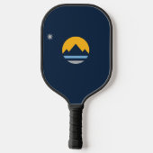 Die neue Flagge von Reno, Nevada Pickleball Schläger (Rückseite)