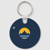 Die neue Flagge von Reno, Nevada Schlüsselanhänger (Vorderseite)