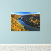 Die neue Flussschlucht am Hawks Nest Staat Park Leinwanddruck (Insitu (Holzboden))