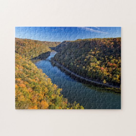 Die neue Flussschlucht am Hawks Nest Staat Park Puzzle (Horizontal)