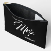 Die neue Frau Nachname Black and White Zubehörtasche (Offen)