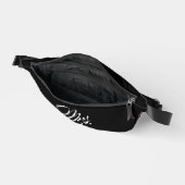 Die neue Frau Name Schwarz-Weiß-Script Bauchtasche (Offen)