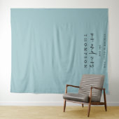 Die neue Frau Name Wedding Foto Hintergrund Aquama Wandteppich (Beispiel (Horizontal))