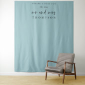 Die neue Frau Name Wedding Foto Hintergrund Aquama Wandteppich (Beispiel)