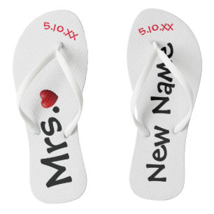 Die neue Frau ... Personalisierte Flip Flops Badesandalen