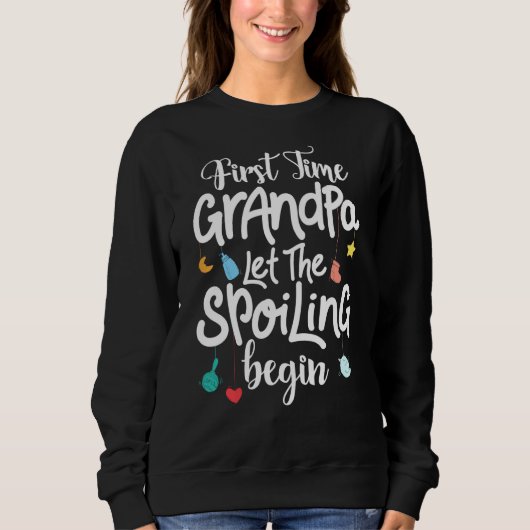 Die neue Großmutter Ließ das Geschenk für den verw Sweatshirt (Vorderseite)