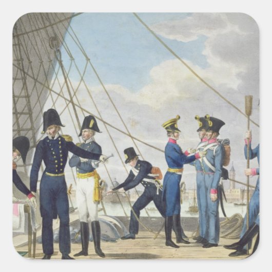 Die neue Kaiserliche Königliche Österreichische Ma Quadratischer Aufkleber (Vorderseite)