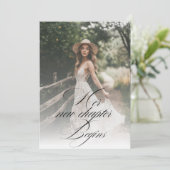 Die neue Kapitel-Liebe befindet sich im Air Brautp Einladung (Stehend Vorderseite)