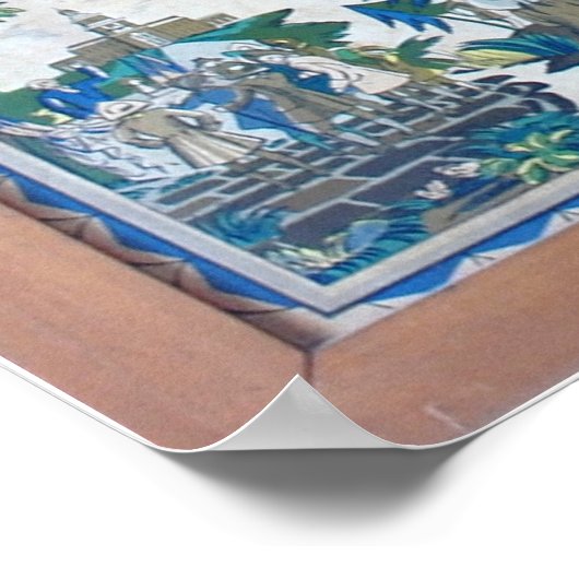 Die neue Karte des Weltplakats von 1926 Poster (Ecke)