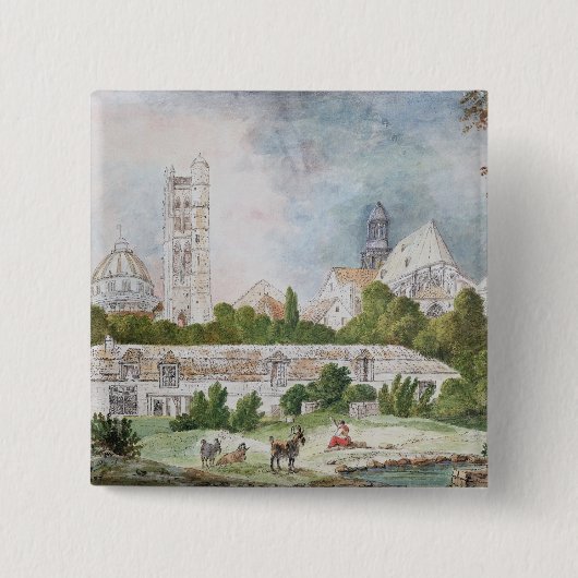 Die neue Kirche von Sainte-Genevieve Button (Vorderseite)