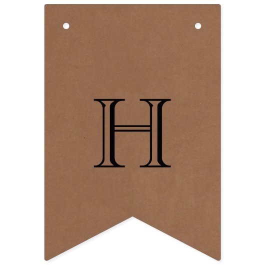 Die neue Mr. & Mrs. Rustic Kraft Wedding Wimpelkette (Zweite Fahne)