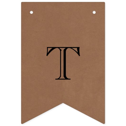 Die neue Mr. & Mrs. Rustic Kraft Wedding Wimpelkette (Erste Fahne)