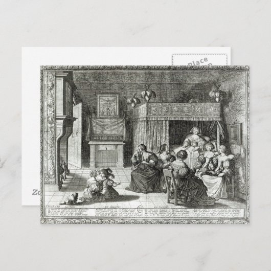 Die neue Mutter Postkarte (Vorne/Hinten)