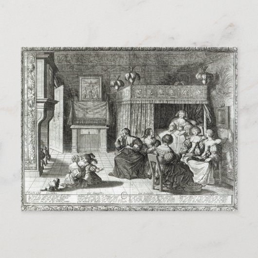 Die neue Mutter Postkarte (Vorderseite)