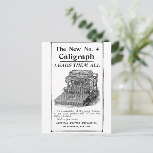 Die neue Nr. 4 Caligraph Postkarte (Stehend Vorderseite)