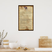 Die neue Pony-Lektion: Indianerisches amerikanisch Poster (Küche)