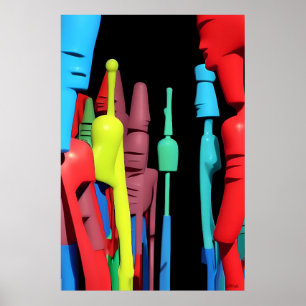 Die neue Puppentheater Surreal Art Poster