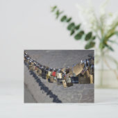 die neue Tradition der "Schleusen der Liebe" Postkarte (Stehend Vorderseite)