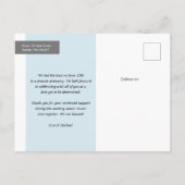 Die neue US-Aufkündigung zur Auslöschung der Postk Ankündigungspostkarte (Rückseite)