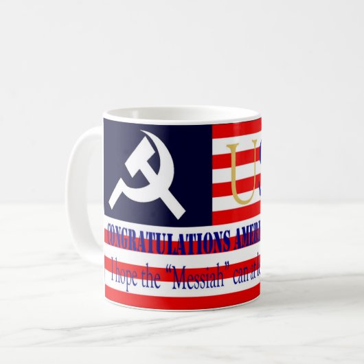 die neue USSA NOBAMA Kaffee-Tasse Kaffeetasse (Vorderseite Links)
