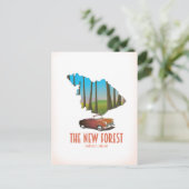 Die neue Waldkarte Hampshire England Postkarte (Stehend Vorderseite)