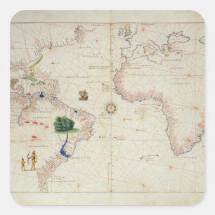 Die neue Welt Quadratischer Aufkleber