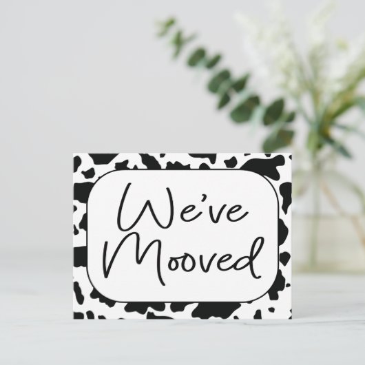 Die neue Zuhause-Adresse der sonnigen Kuh, die wir Postkarte (Stehend Vorderseite)