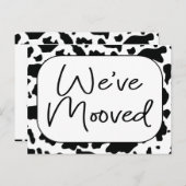 Die neue Zuhause-Adresse der sonnigen Kuh, die wir Postkarte (Vorne/Hinten)