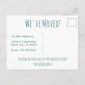 Die neue Zuhause der Jahreszeit Ankündigungspostkarte (Rückseite)