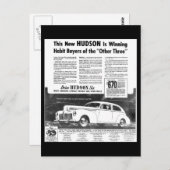 Die neuen 1940er Hudson Automobile Postkarten (Vorne/Hinten)
