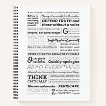 Die neuen ABCs von Life 8.5x11 Hardcover-Notebook