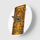 Die neuen Tiki-Freaks Runde Wanduhr (Winkel)