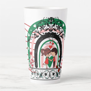 Die neueste Tasse Weißes Design Valentinstag Gesch