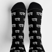 Die Neuheit des Dogvaters Sprichwort in Schwarz un Socken (Oben)