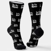 Die Neuheit des Dogvaters Sprichwort in Schwarz un Socken (Gewinkelt)