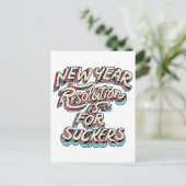 Die Neujahrsentschließung ist für die Kinder gedac Postkarte (Stehend Vorderseite)