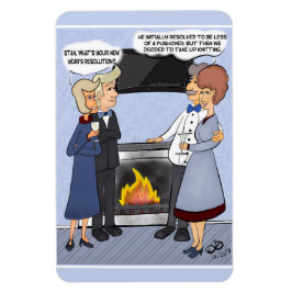 Die Neujahrsresolution Funny Cartoon Magnet