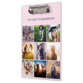 Die neun Foto-Collage | erröten Rosa und Marine Klemmbrett (Links)