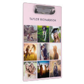 Die neun Foto-Collage | erröten Rosa und Marine Klemmbrett (Rechts)