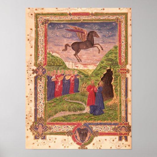 Die neun Musen spielen Instrumente Poster (Vorne)