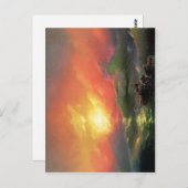 Die neunte Welle (1850), von Ivan Aivazovsky. Öl  Postkarte (Vorne/Hinten)